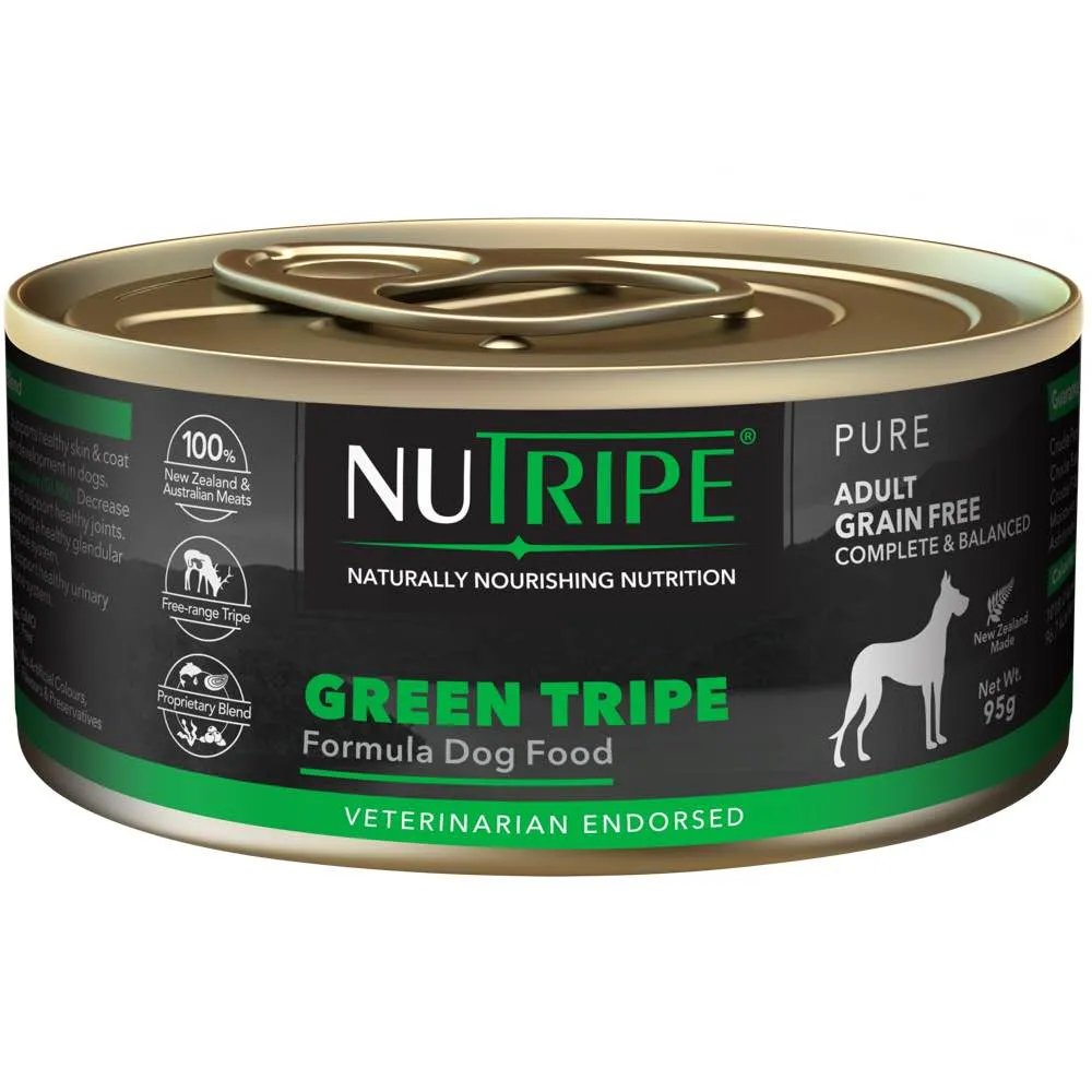 10% OFF (Exp 2Mar25): Nutripe Pure Green Tripe Canned Dog Food 95g