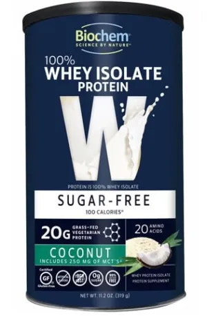 100% WHEY SUGAR FREE PROTEIN COCONUT FLAVOR, 11.2 OZ