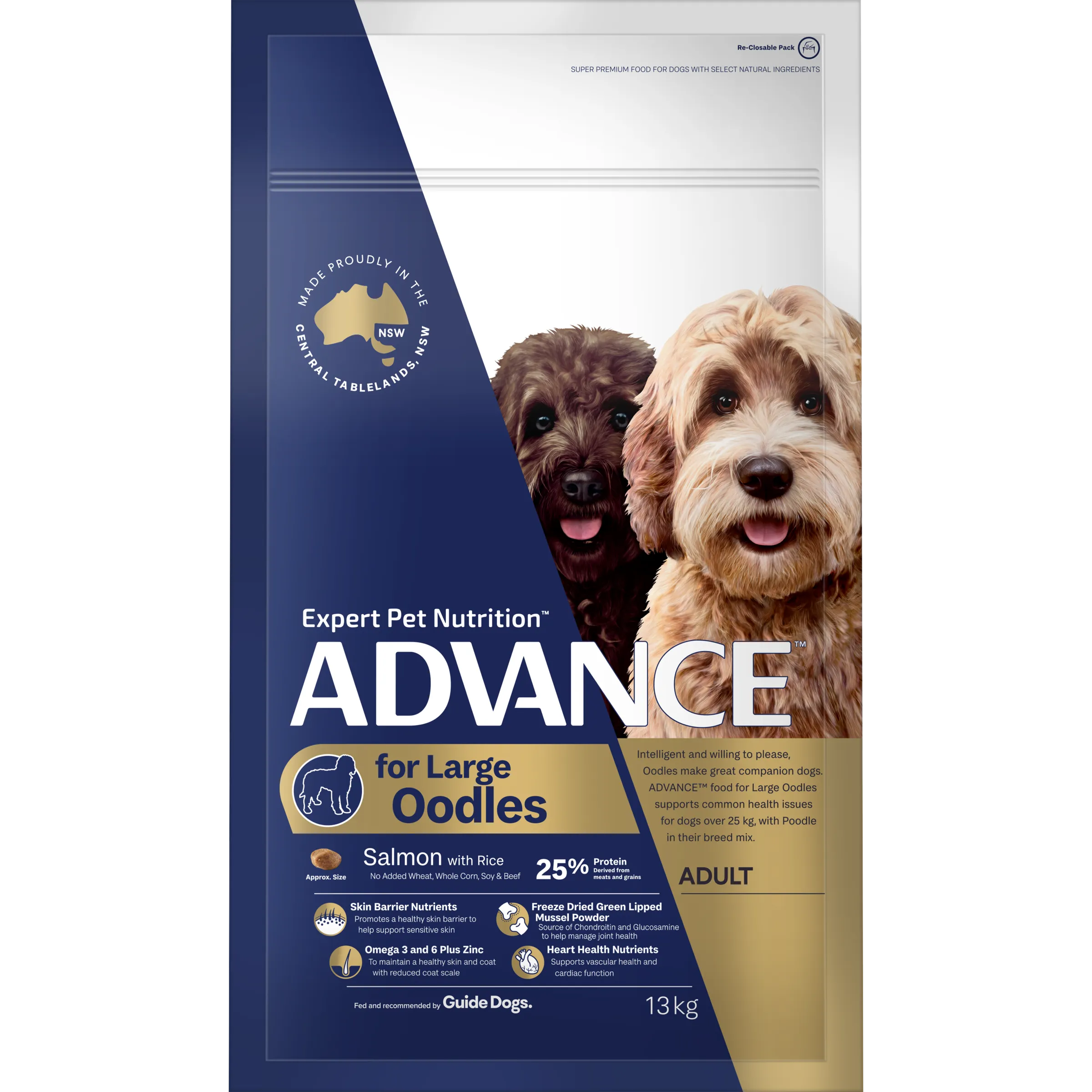 Advance Oodles Large Breed Adult Dry Dog Food 13kg