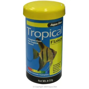 Aqua One Tropical Flakes Fish Food 52g