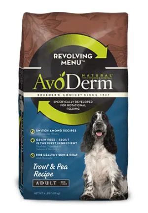 Avoderm Revolving Menu Grain Free Trout and Pea Recipe Adult Dry Dog Food