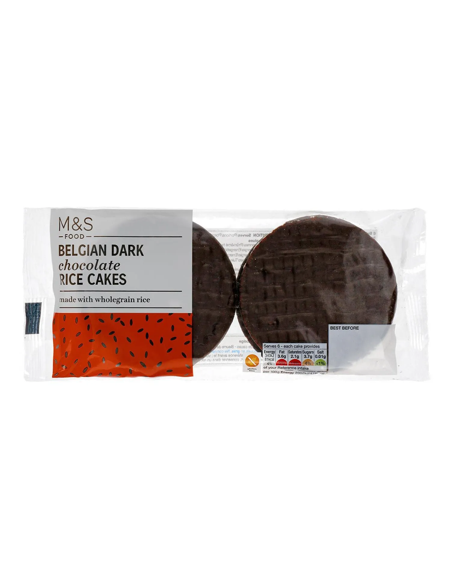 Belgian Dark Chocolate Rice Cakes