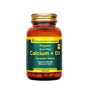 Biogenesis Chewable Organic Ocean Plant Calcium   D3 200 Tablets