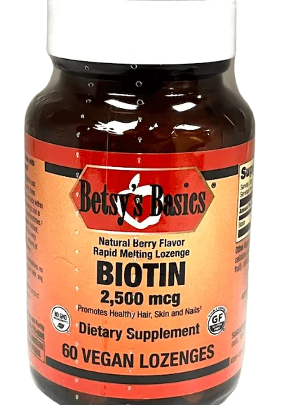 Biotin 2500 mcg, 60 rapid melt vegan lozenges (item 224)