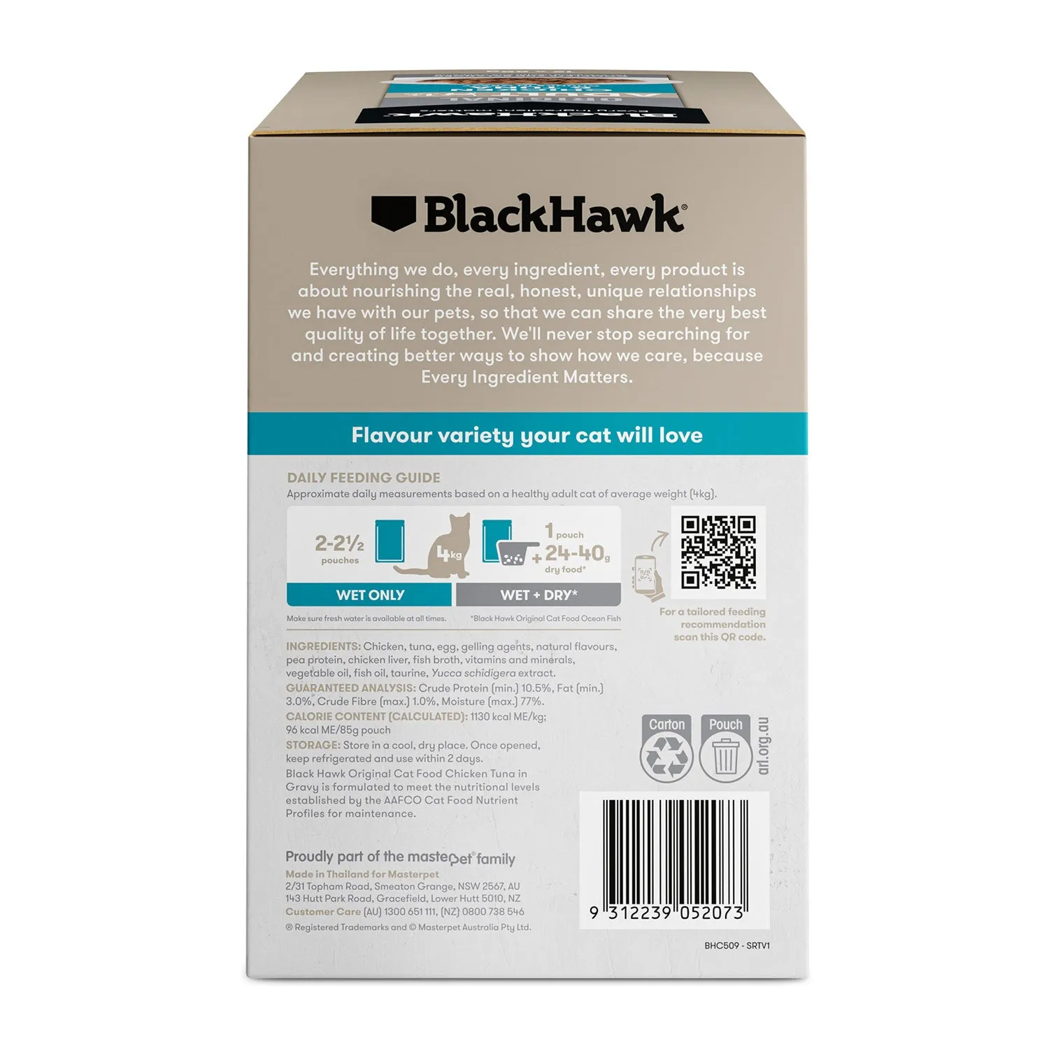 Black Hawk Chicken & Tuna in Gravy Adult Wet Cat Food