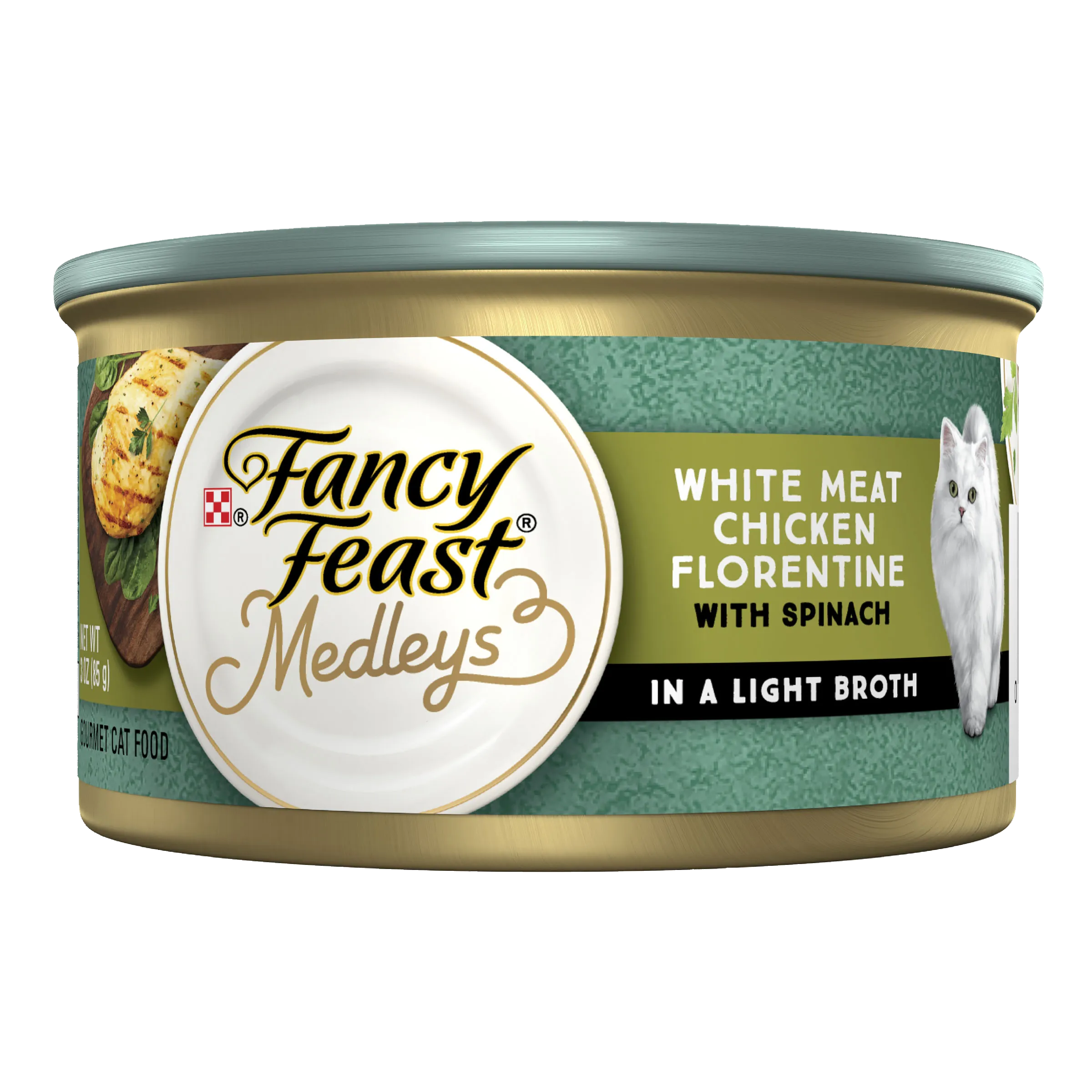 Fancy Feast Medleys White Meat Chicken Florentine And Garden Greens Adult Wet Cat Food 85g x 24