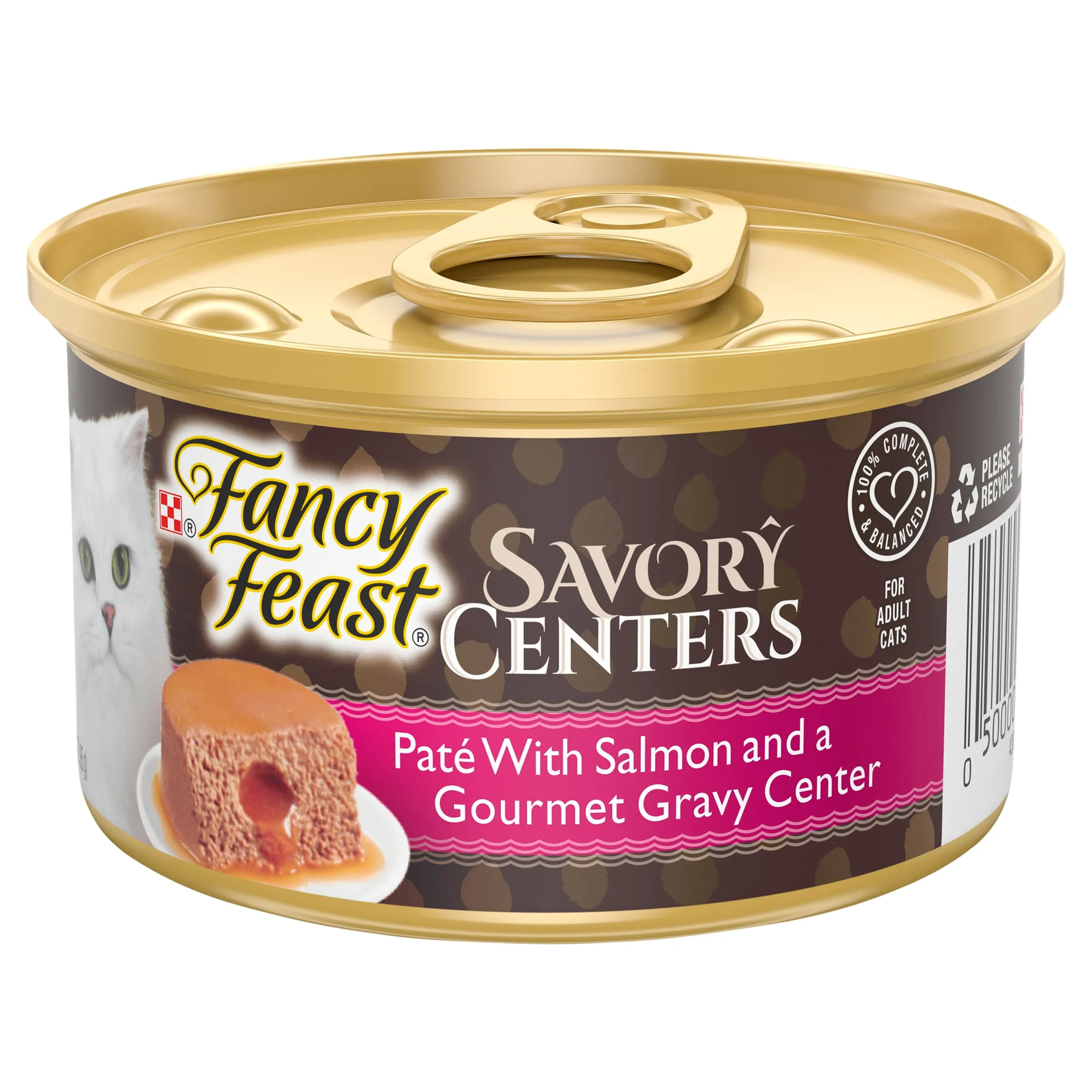 Fancy Feast Savoury Centers Pate With Salmon And Gourmet Gravy Center Adult Wet Cat Food 85g x 24