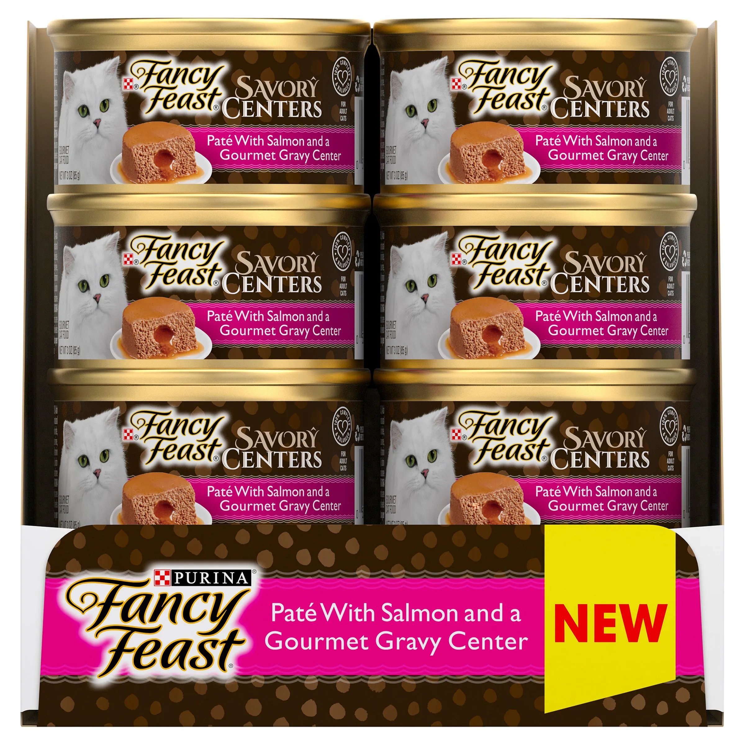 Fancy Feast Savoury Centers Pate With Salmon And Gourmet Gravy Center Adult Wet Cat Food 85g x 24