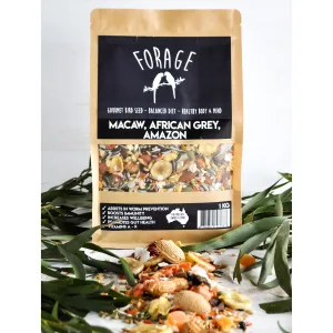 Forage Macaw African Grey and Amazon Gourmet Bird Seed 1kg