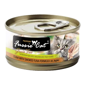 Fussie Cat Black Label Tuna with Smoked Tuna in Aspic 80g