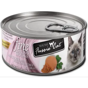 Fussie Cat Fine Dining Mousse Mackerel With Pumpkin Wet Cat Food, 2.47-oz