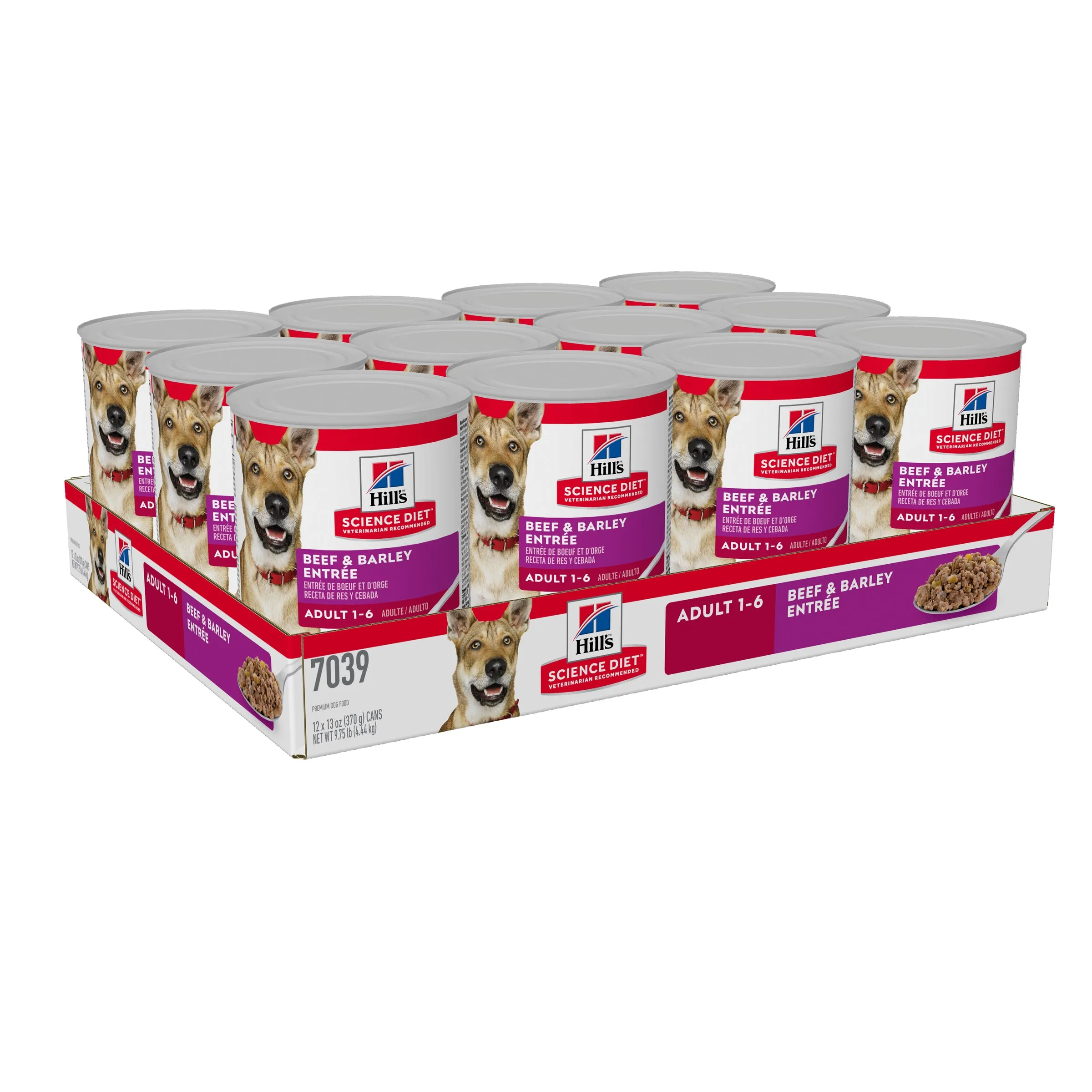 Hill's Science Diet Adult Beef & Barley Canned Dog Food 370g x 12