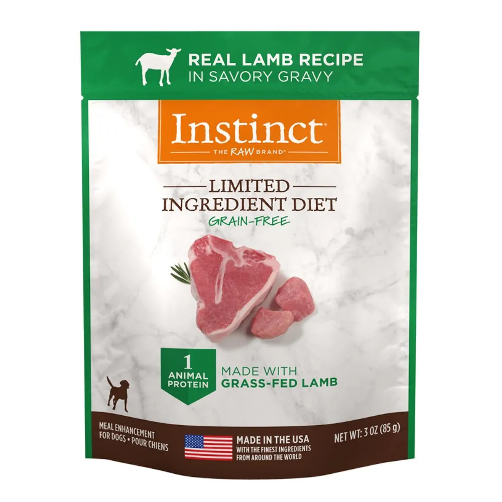 Instinct Limited Ingredient Diet Real Lamb Recipe Grain-Free Wet Dog Food Topper 3oz