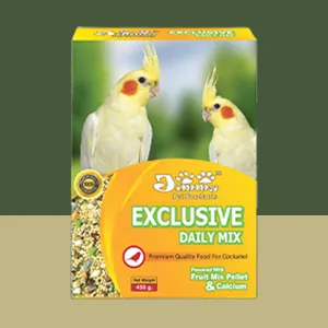 Jimmy Pet Products Mix Fruit Pellets and Calcium Bird Food for Cockatiel 400gm