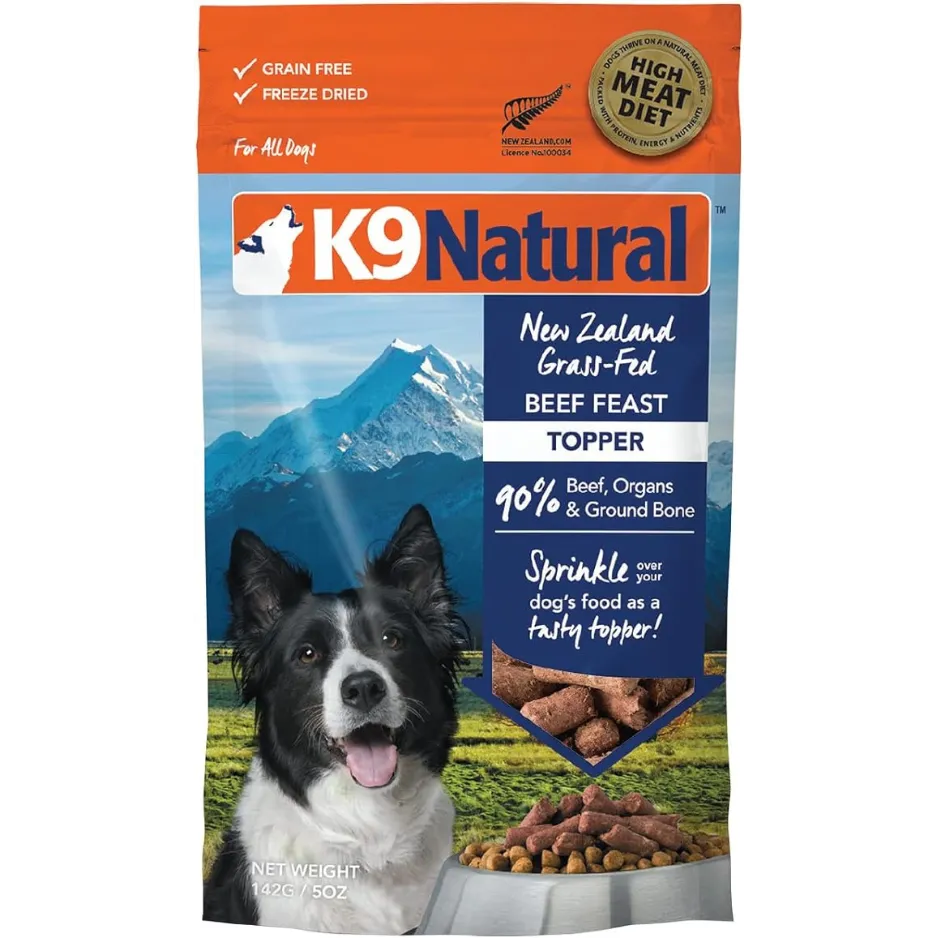 K9 Natural Dog Freeze-Dried Beef Topper 5oz