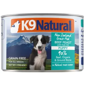 K9 Natural Puppy Beef & Hoki Grain-Free Canned Dog Food 170g