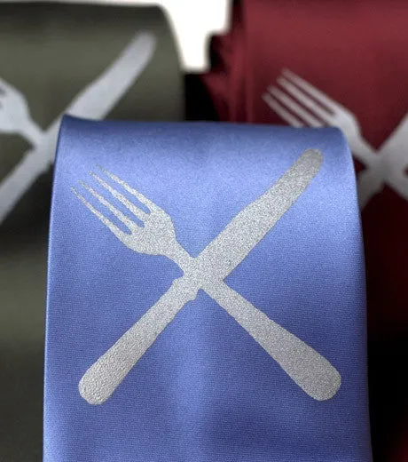 Knife & Fork Necktie. Eat Me Tie