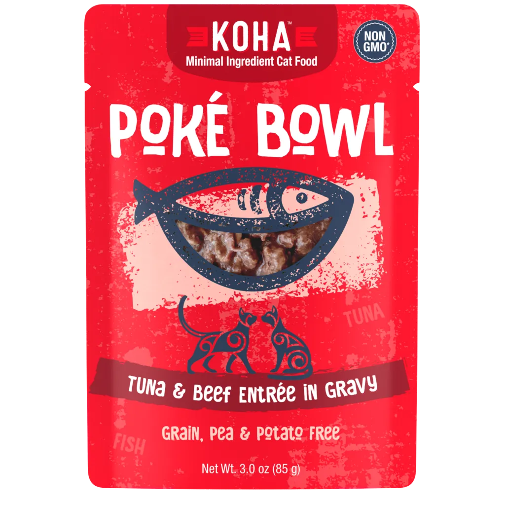 Koha Poké Bowl Tuna & Beef Entrée in Gravy for Cats (3-oz)