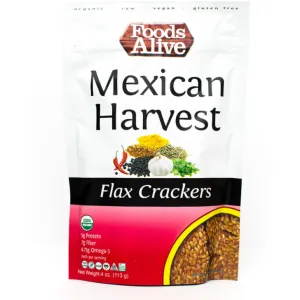 Mexican Harvest Flax Crackers 4 oz by Foods Alive