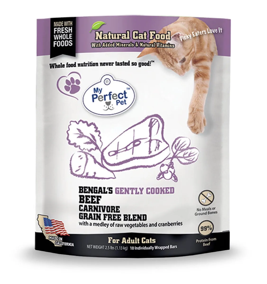 My Perfect Pet Bengal’s Beef Grain Free Blend 2.5lb