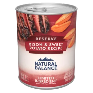 Natural Balance L.I.D. Sweet Potato & Bison Dog Formula 12 x 13 oz. cans