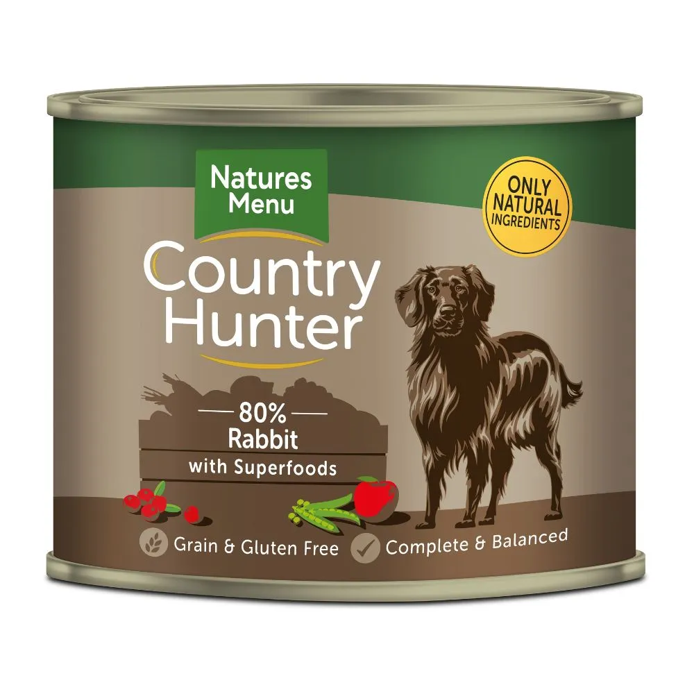 Natures Menu Country Hunter Rabbit & Cranberry Tins 6 x 600g