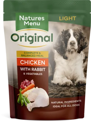 Natures Menu Pouch Original Light Chicken with Rabbit Pouches 8 x 300g