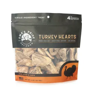 Oma's Pride Freeze-Dried Sliced Turkey Hearts for Dogs and Cats