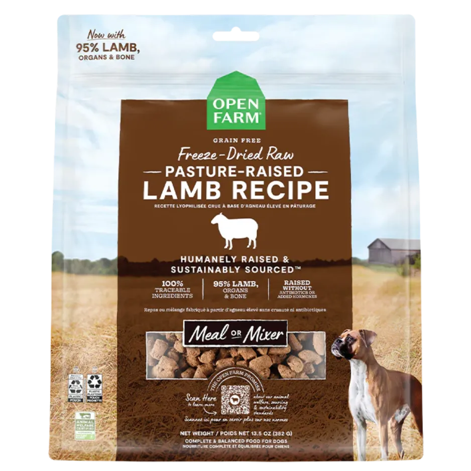 Open Farm Grain-Free Freeze Dried Raw Lamb Dog Food