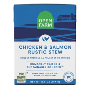 Open Farm Grain-Free Rustic Stew Wild Chicken & Salmon Wet Dog Food  12.5 oz.