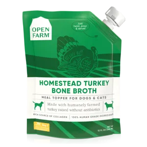 Open Farm Turkey Bone Broth for Dogs & Cats 12 oz