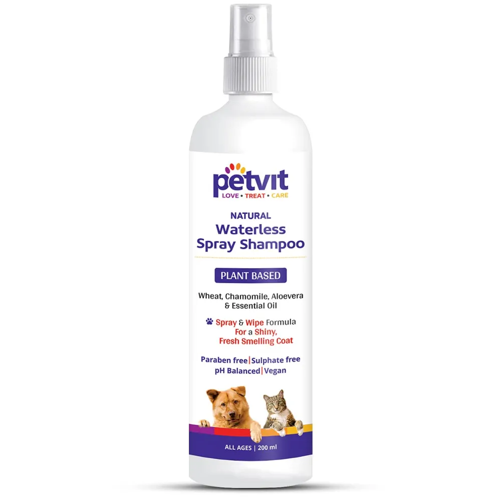 Petvit Plant Based Natural Waterless Shampoo for Dogs