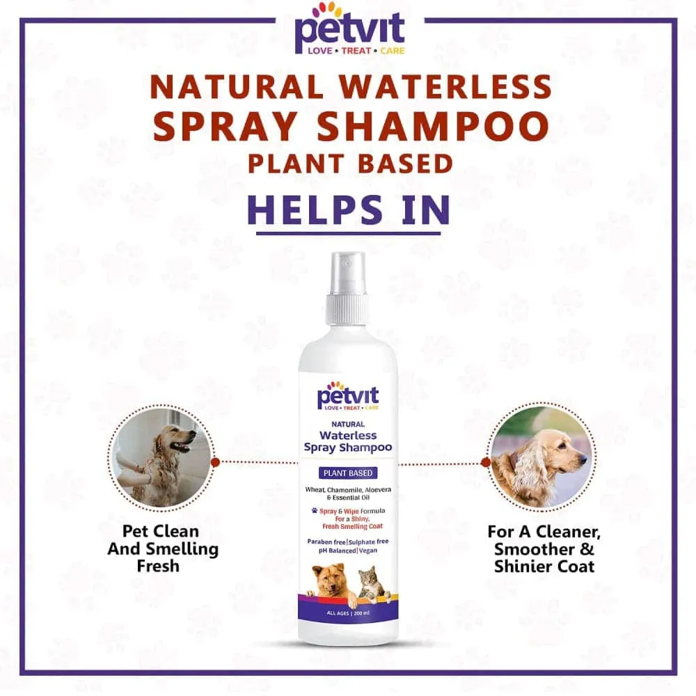 Petvit Plant Based Natural Waterless Shampoo for Dogs