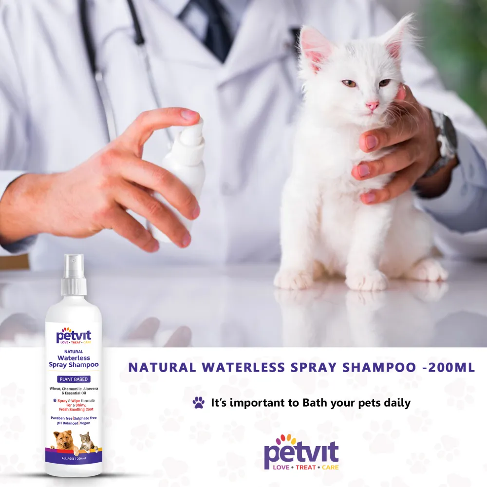 Petvit Plant Based Natural Waterless Shampoo for Dogs