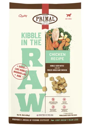 Primal Dog Kibble in the Raw Chicken