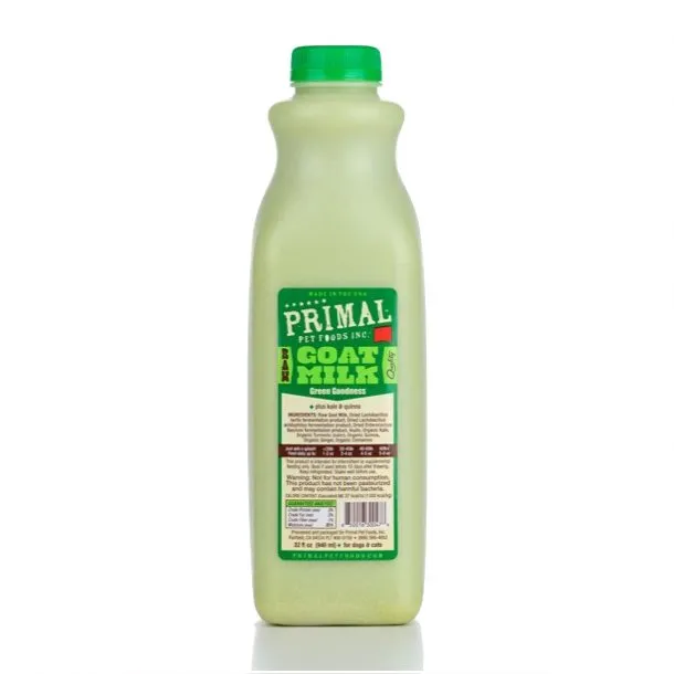 Primal Frozen Raw Goat Milk Green Goddess 32oz