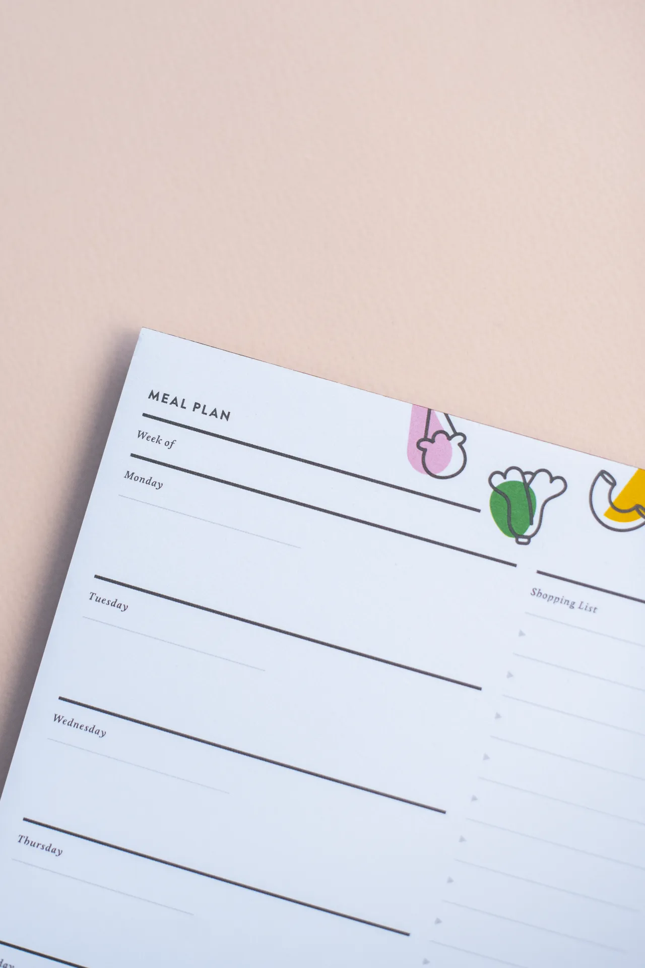 Recess : Meal Planner Pad