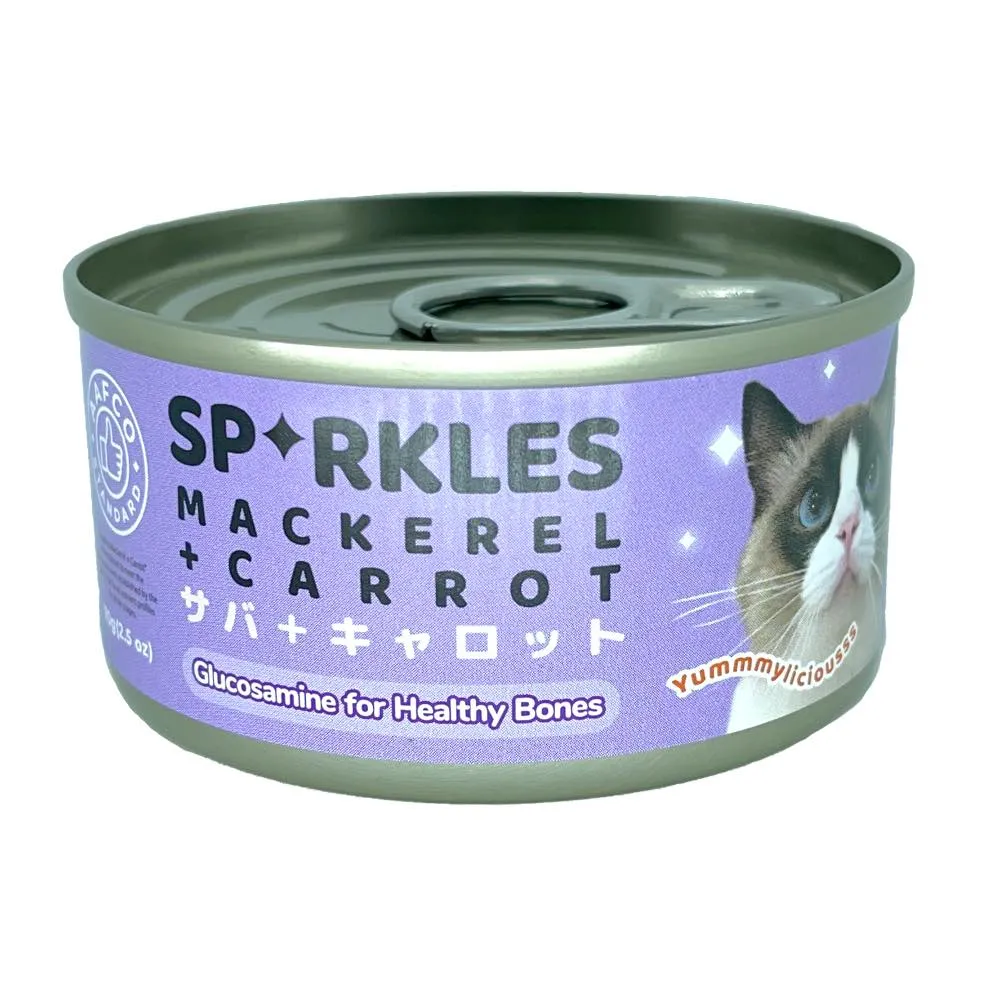 Sparkles Mackerel & Carrot Premium Canned Cat Food, 70g - Pack of 24