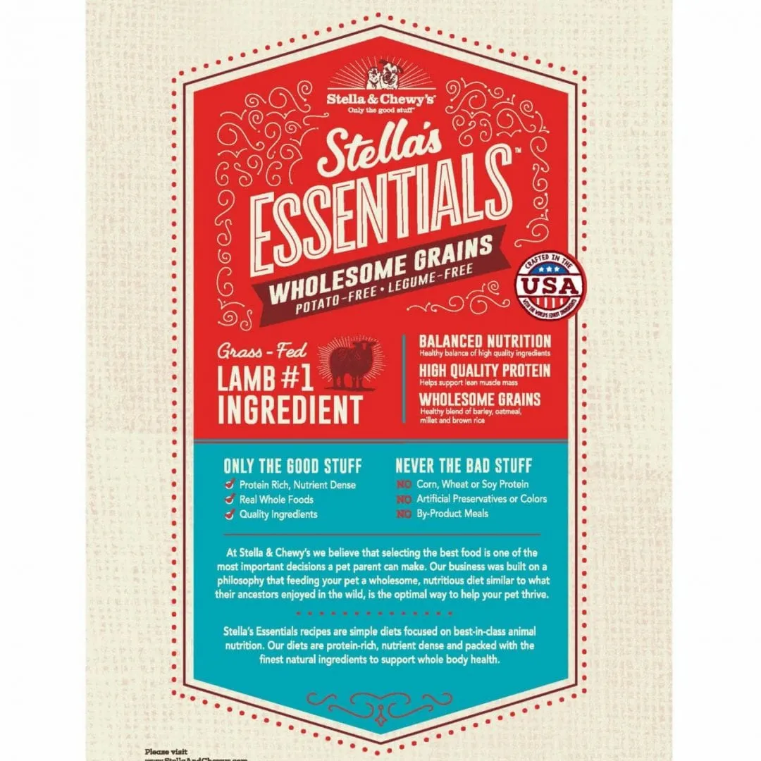 Stella & Chewy's Essentials Grass Fed Lamb & Ancient Grains Recipe Dog Food