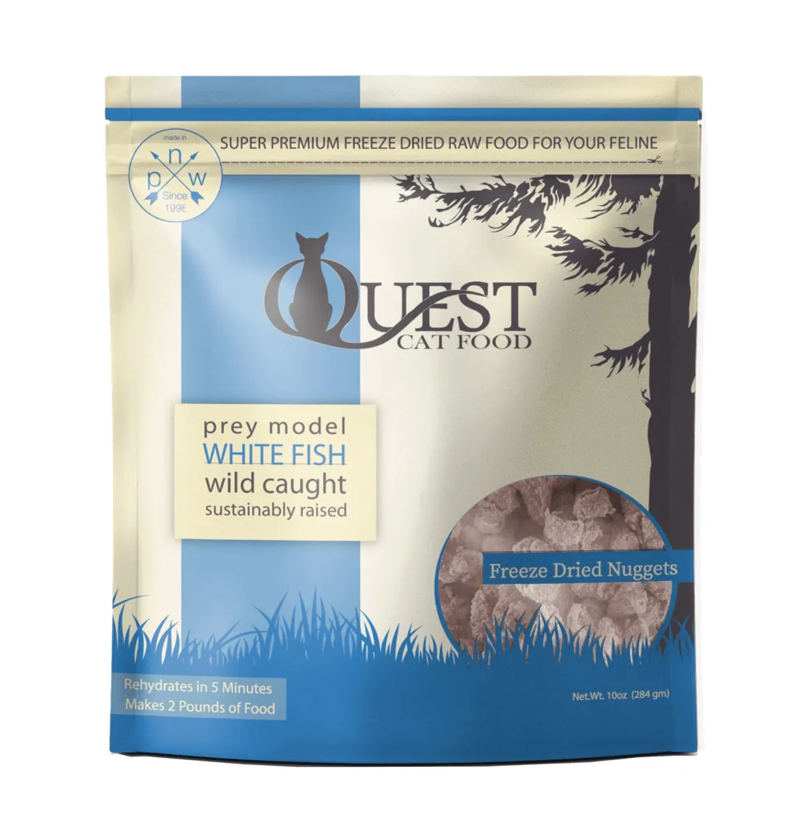 Steve's Quest Freeze-Dried Raw Cat Food White Fish 10oz