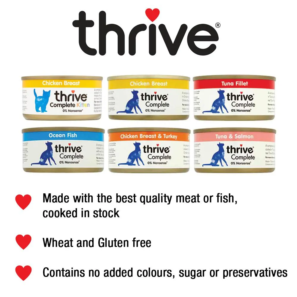 Thrive Tuna and Salmon Wet Cat Food 75g x 12