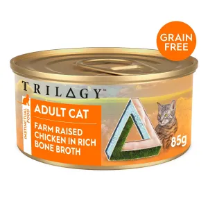 Trilogy Chicken in Bone Broth Adult Cat Wet Food 85g x 24***