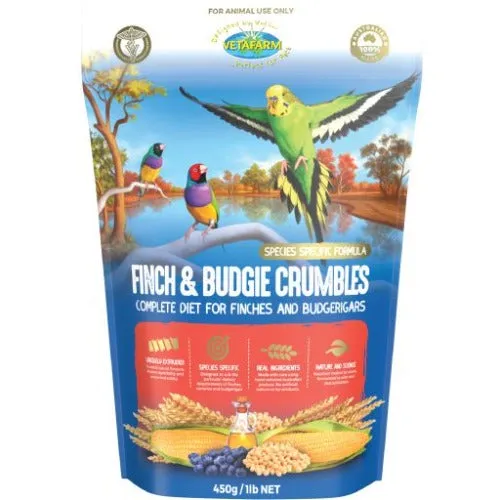 Vetafarm Finch & Budgie Crumbles 450G