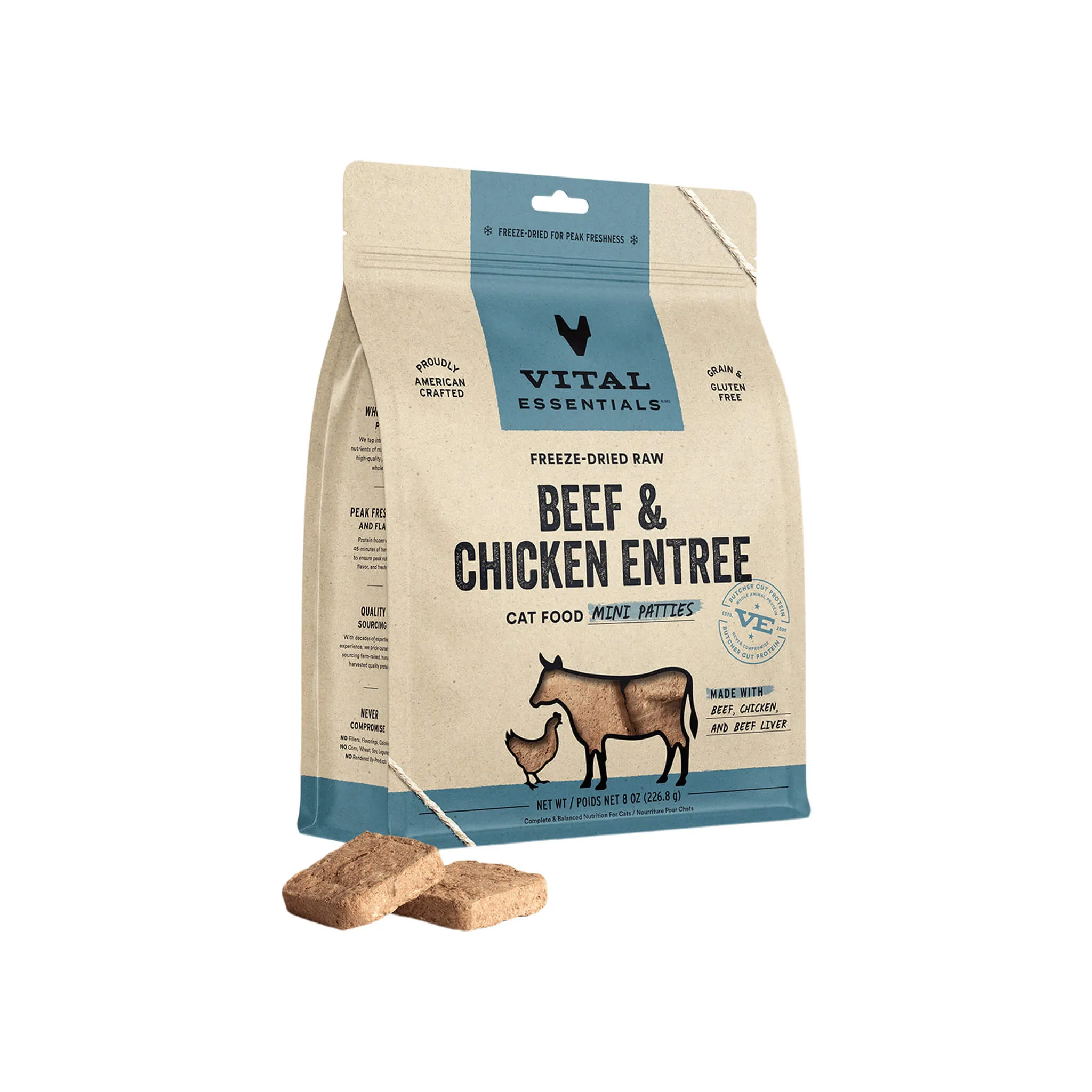 Vital Essentials Freeze Dried Mini Patties for Cats