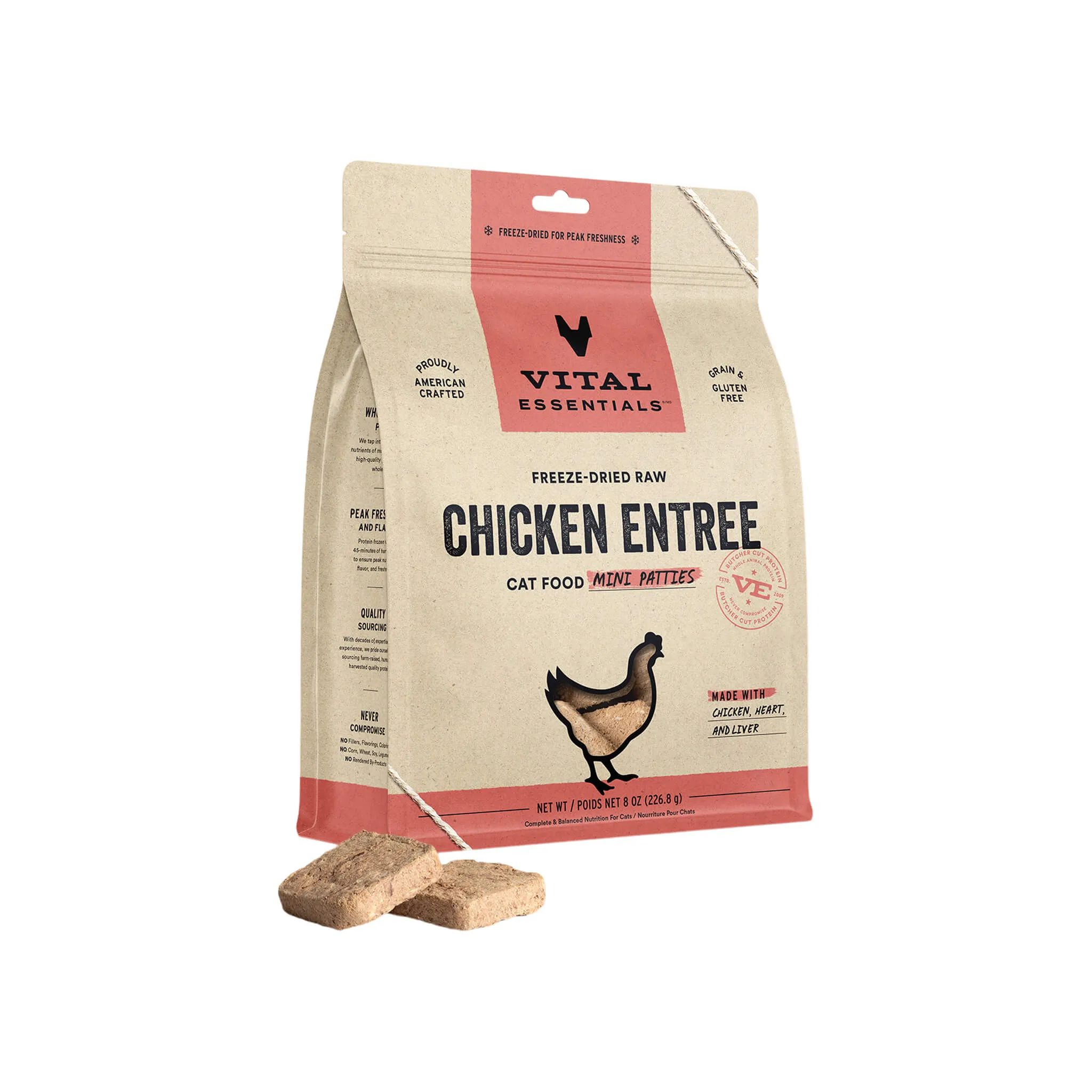 Vital Essentials Freeze Dried Mini Patties for Cats