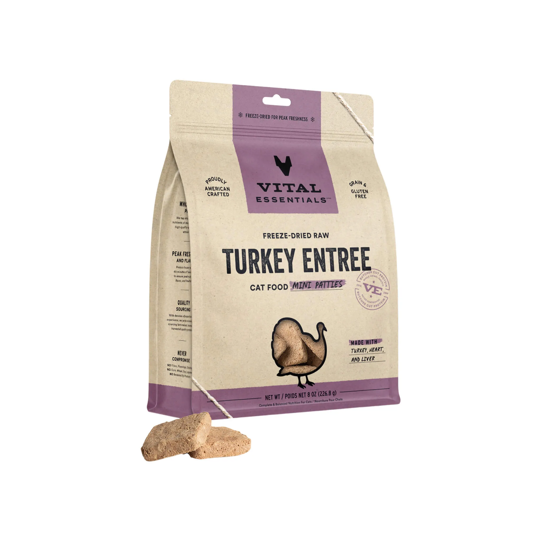 Vital Essentials Freeze Dried Mini Patties for Cats