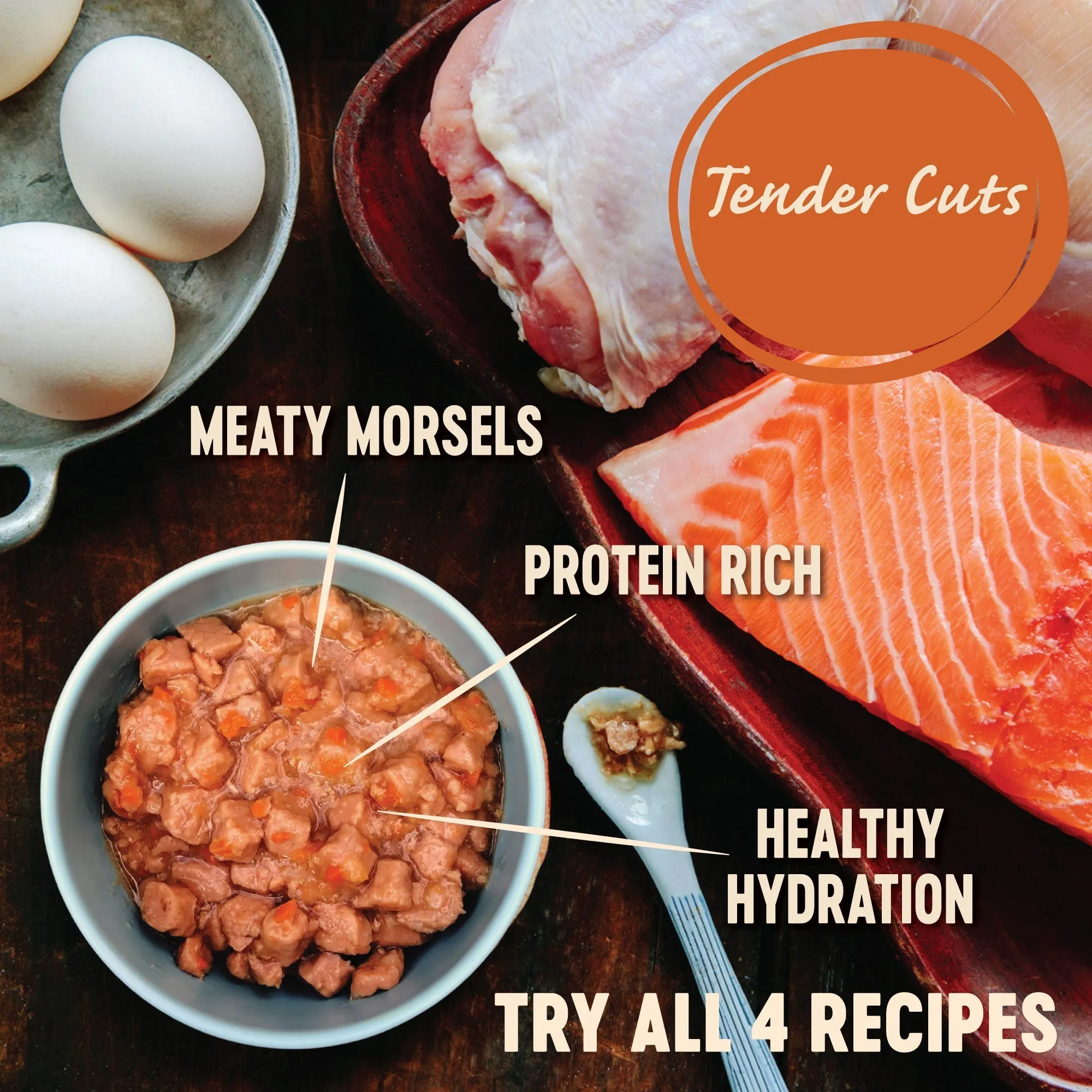 Wellness CORE Tender Cuts with Chicken and Salmon in Gravy Wet Cat Food 85g x 8