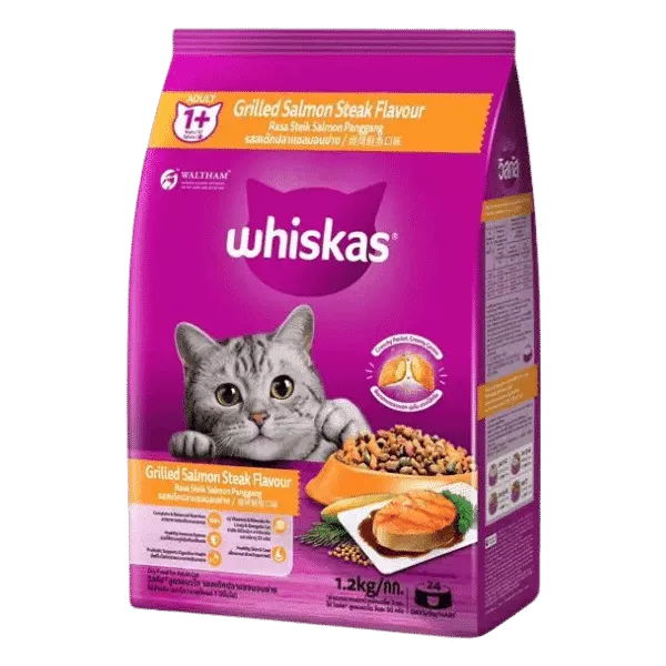 WHISKAS GRILLED SALMON STEAK FLAVOUR 1.2KG