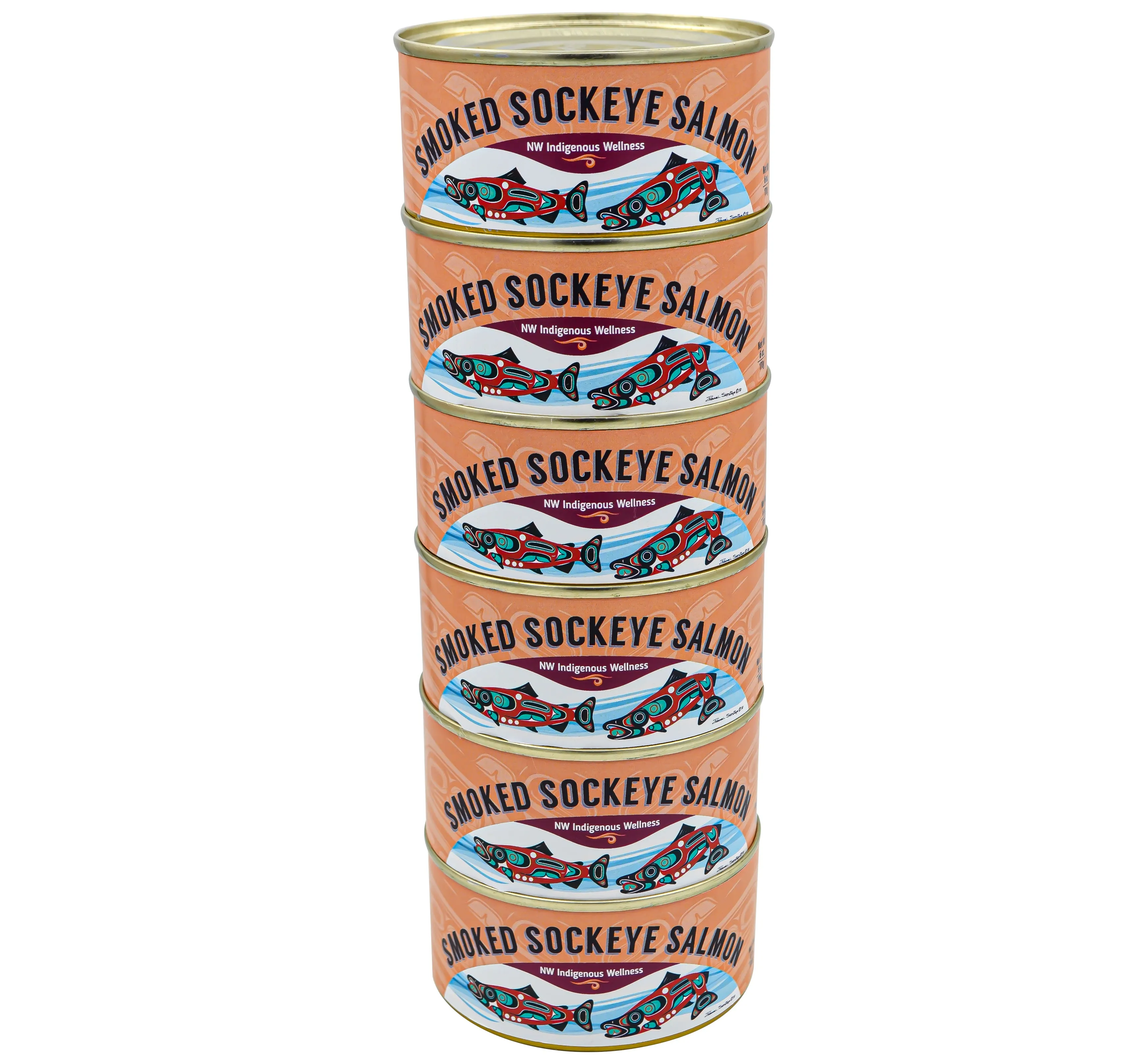 Wild Alaskan Smoked Sockeye Salmon - 6 Cans