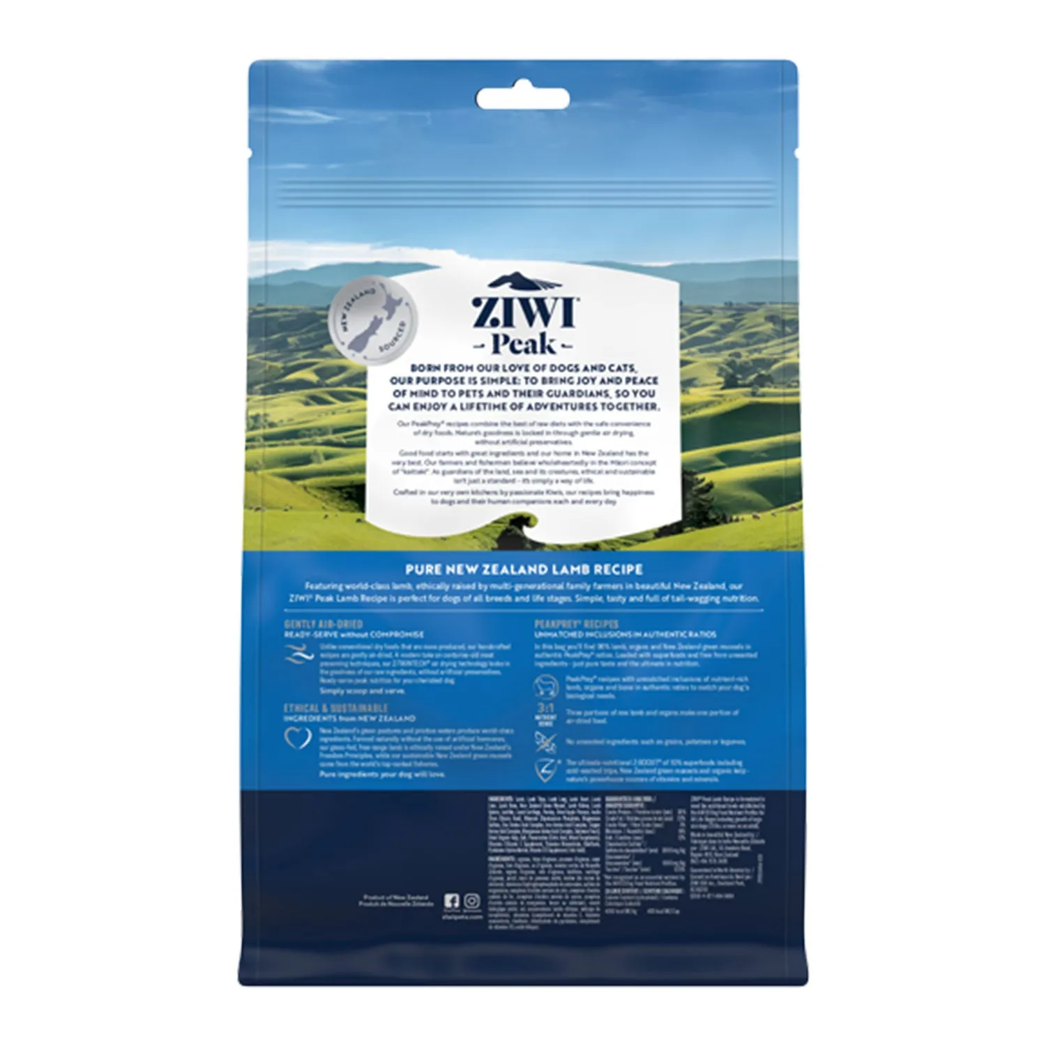 ZIWI Peak Lamb Air Dried Dry Dog Food